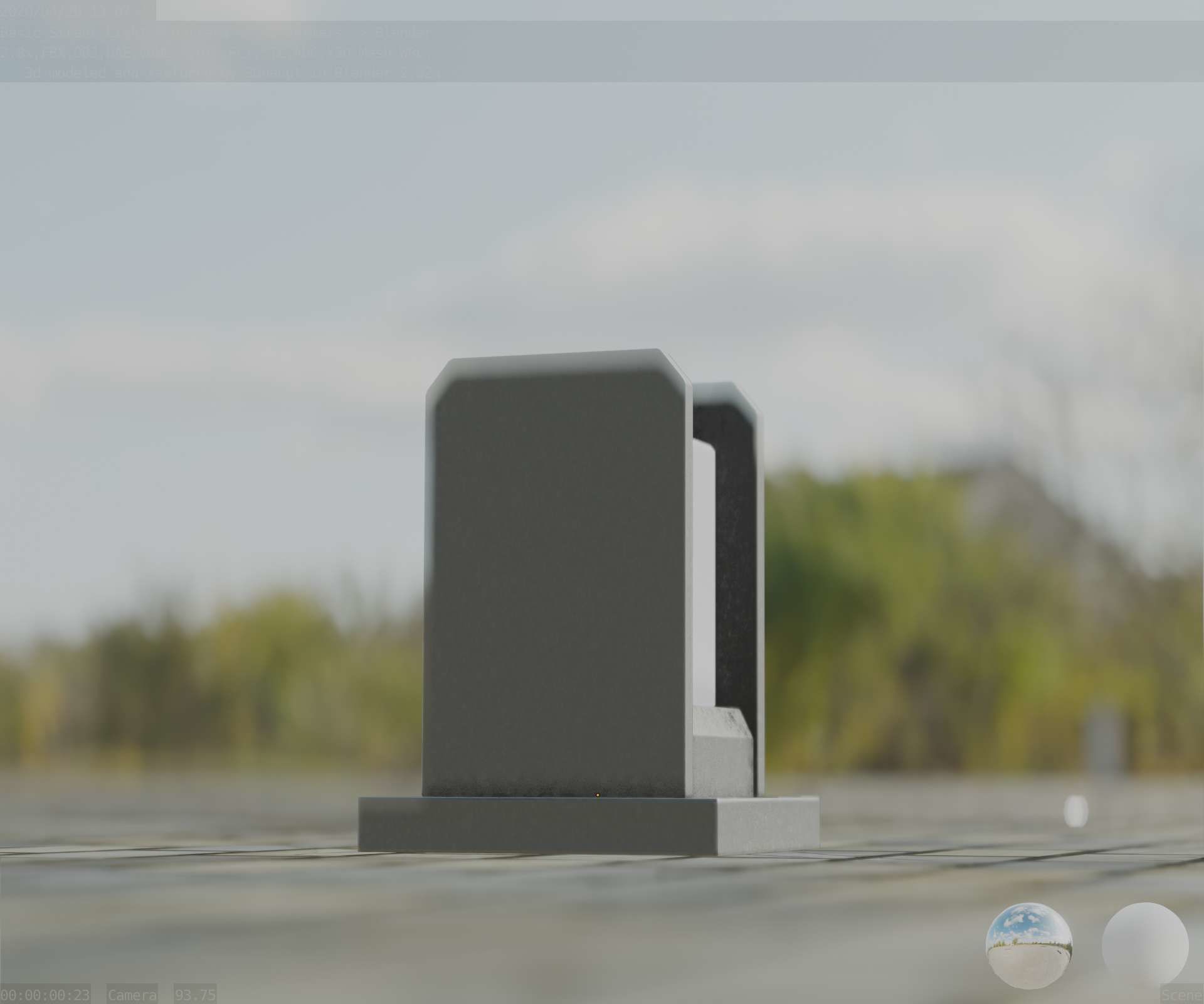 Street Light 8 Bollard 200mm Basic Version 1 Low-poly 3D model_40