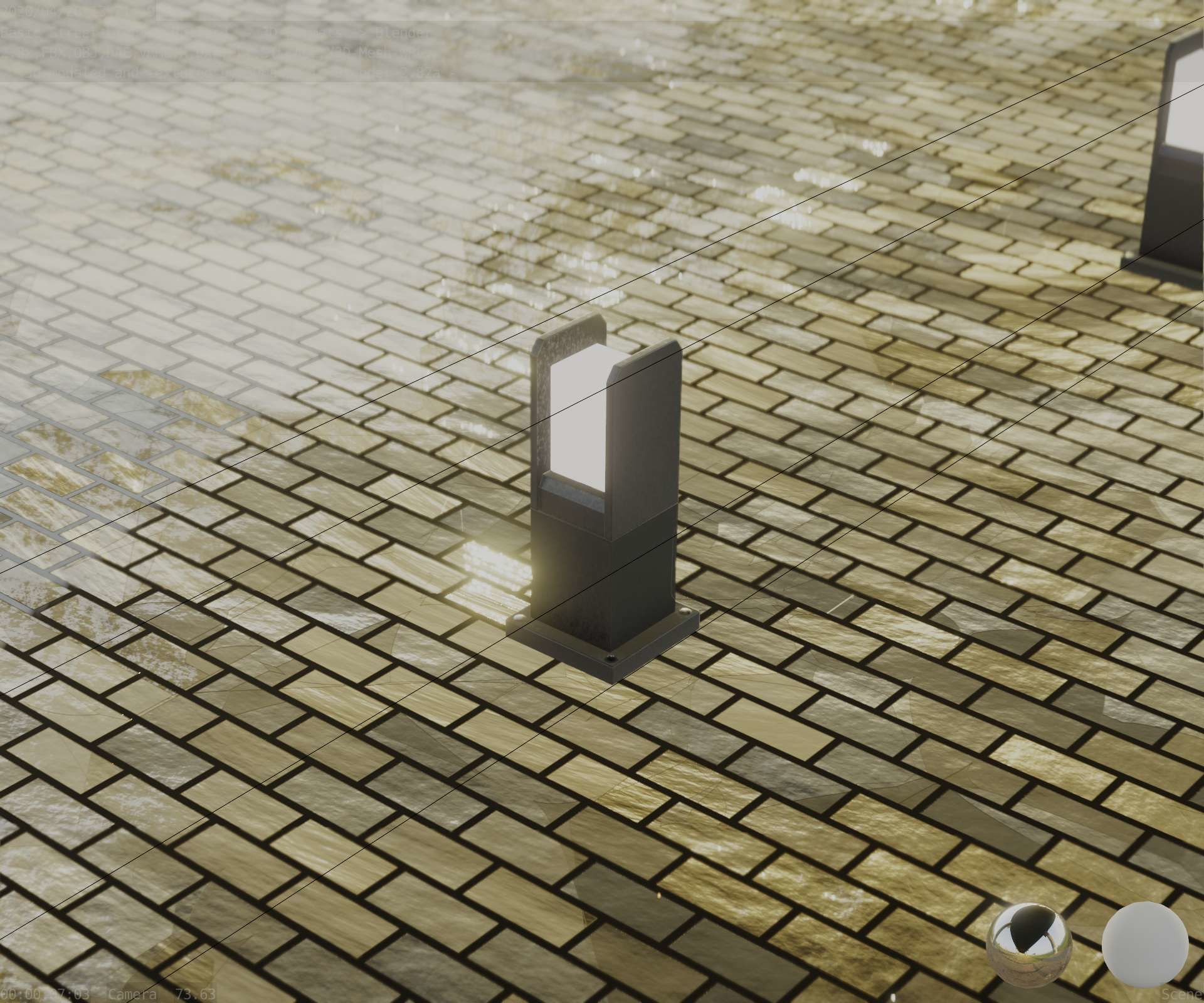 Street Light 8 Bollard 350mm Basic Version 1 Low-poly 3D model_94