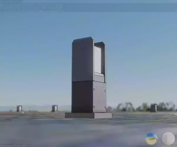 Street Light 8 Bollard 350mm Basic Version 1 Low-poly 3D model