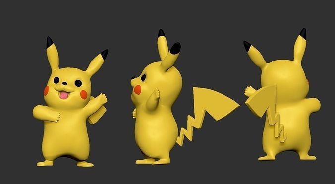 Pikachu  3d printable model 3D print model