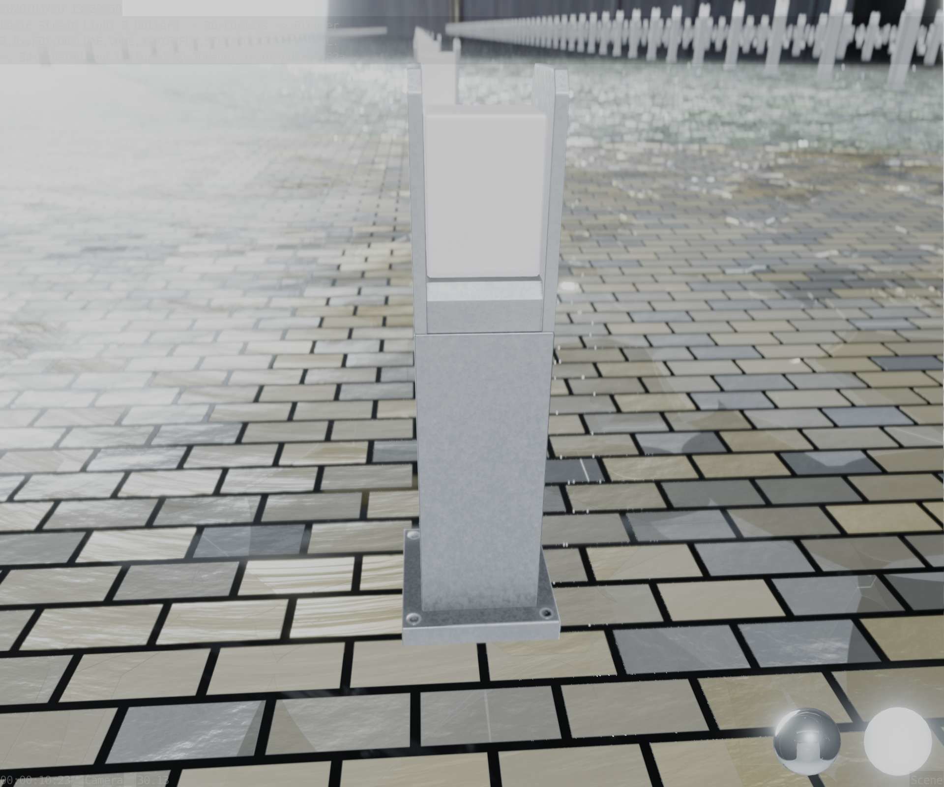 Street Light 8 Bollard 500mm Basic Version 1 Low-poly 3D model_63