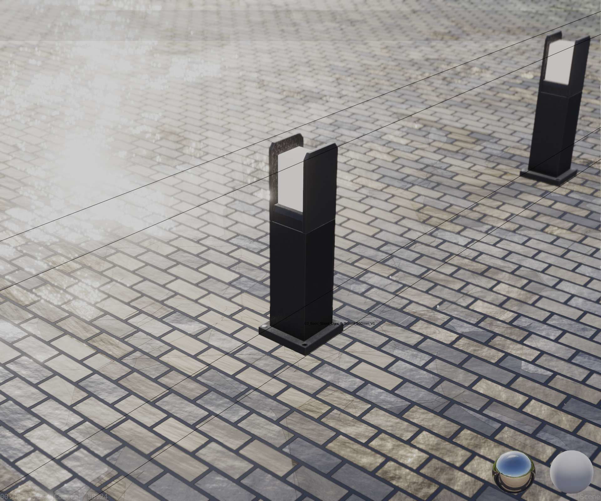 Street Light 8 Bollard 500mm Basic Version 1 Low-poly 3D model_70