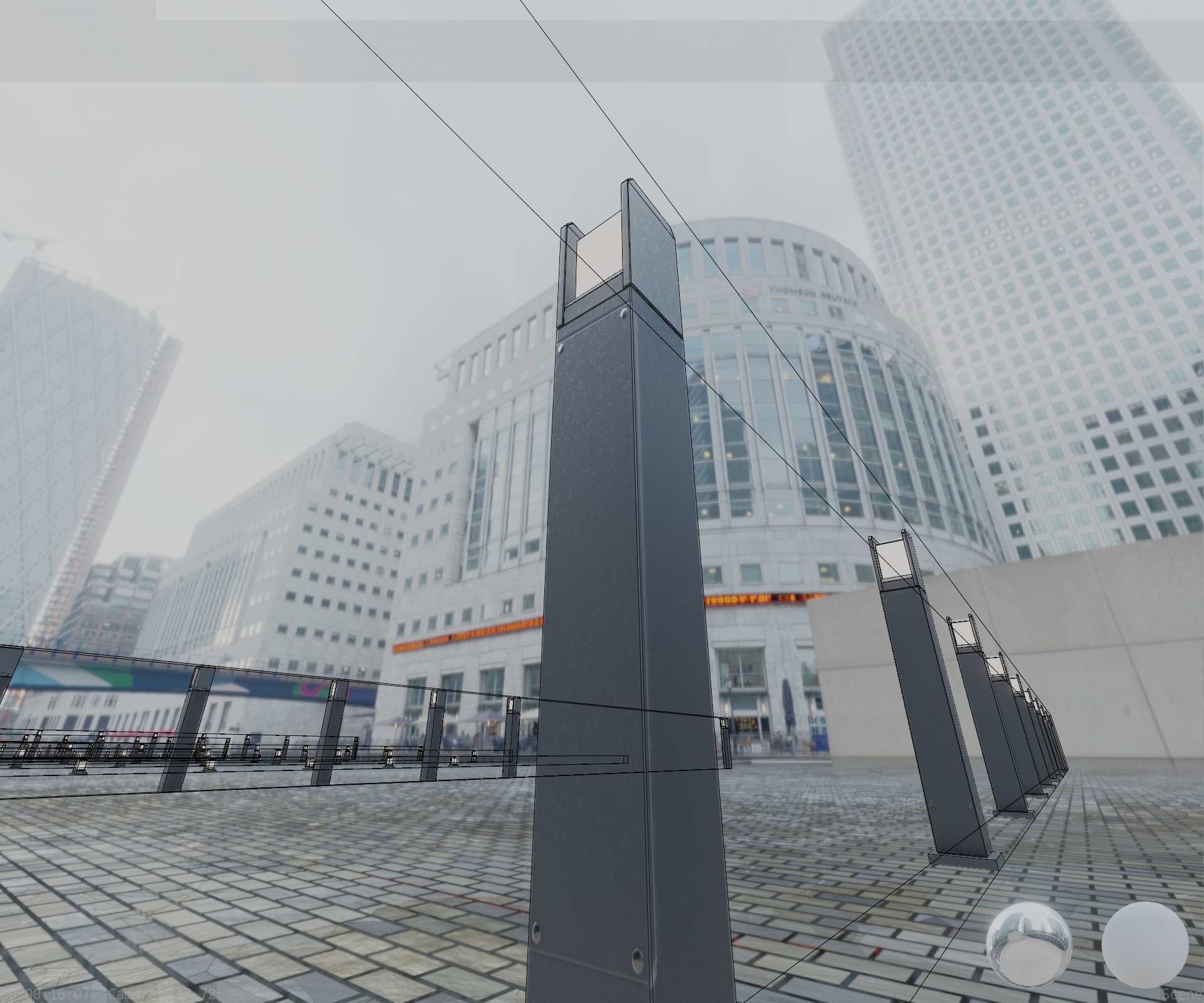 Street Light 8 Bollard 900mm Basic Version 1 Low-poly 3D model_90