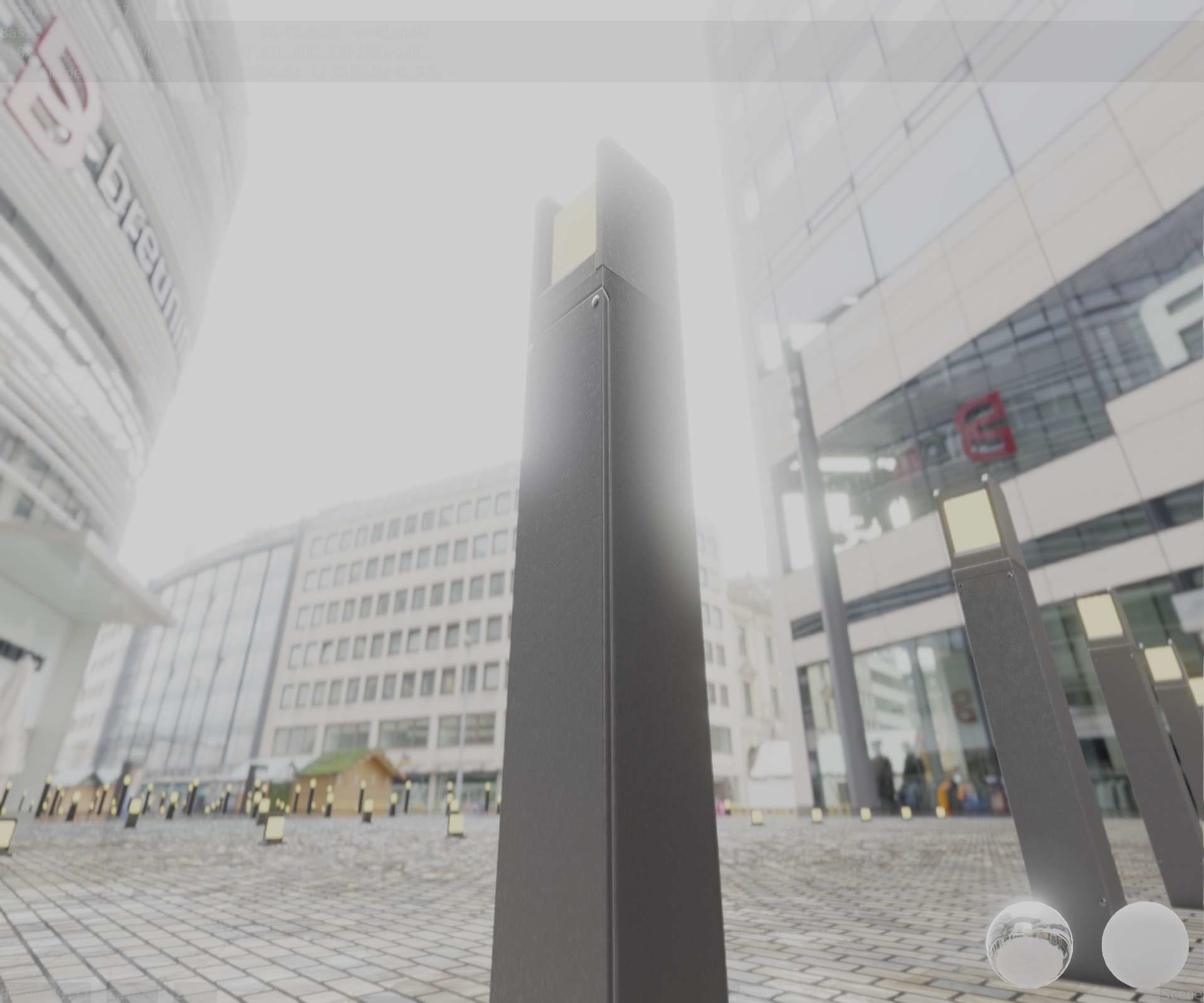 Street Light 8 Bollard 900mm Basic Version 4 Low-poly 3D model_88