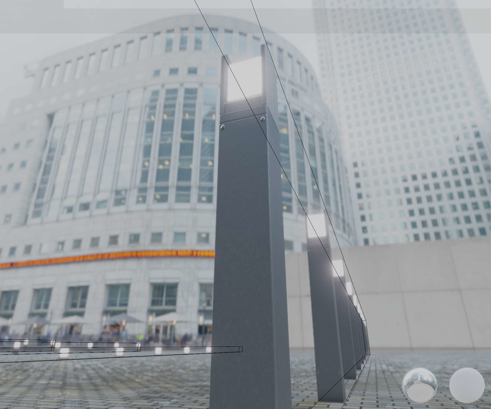 Street Light 8 Bollard 900mm Basic Version 4 Low-poly 3D model_19