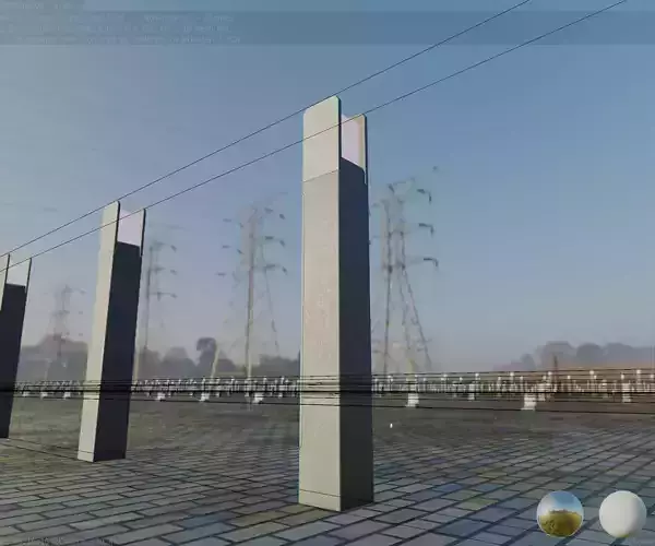 Street Light 8 Bollard 900mm Basic Version 4 Low-poly 3D model