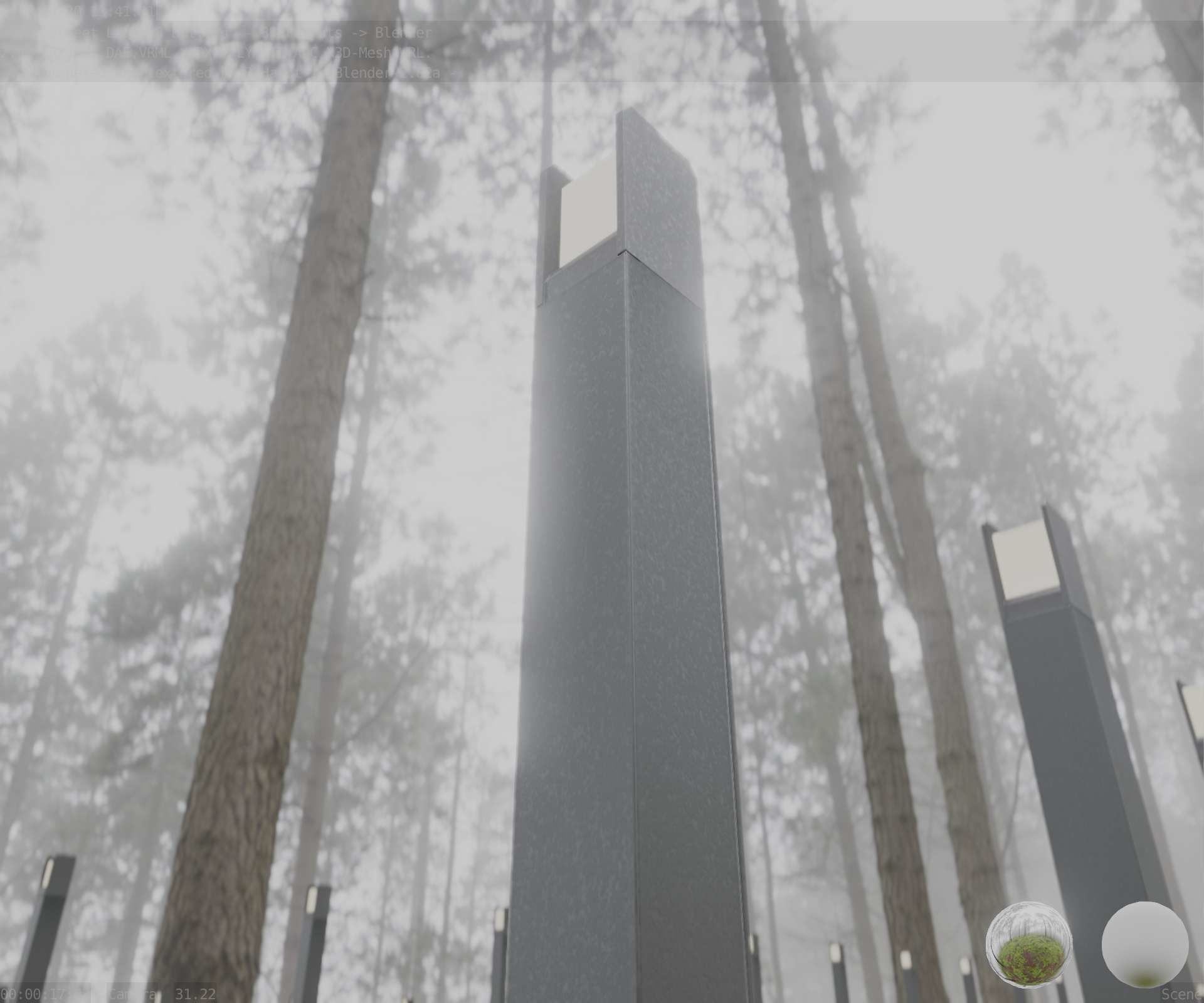 Street Light 8 Bollard 900mm Basic Version 4 Low-poly 3D model_30