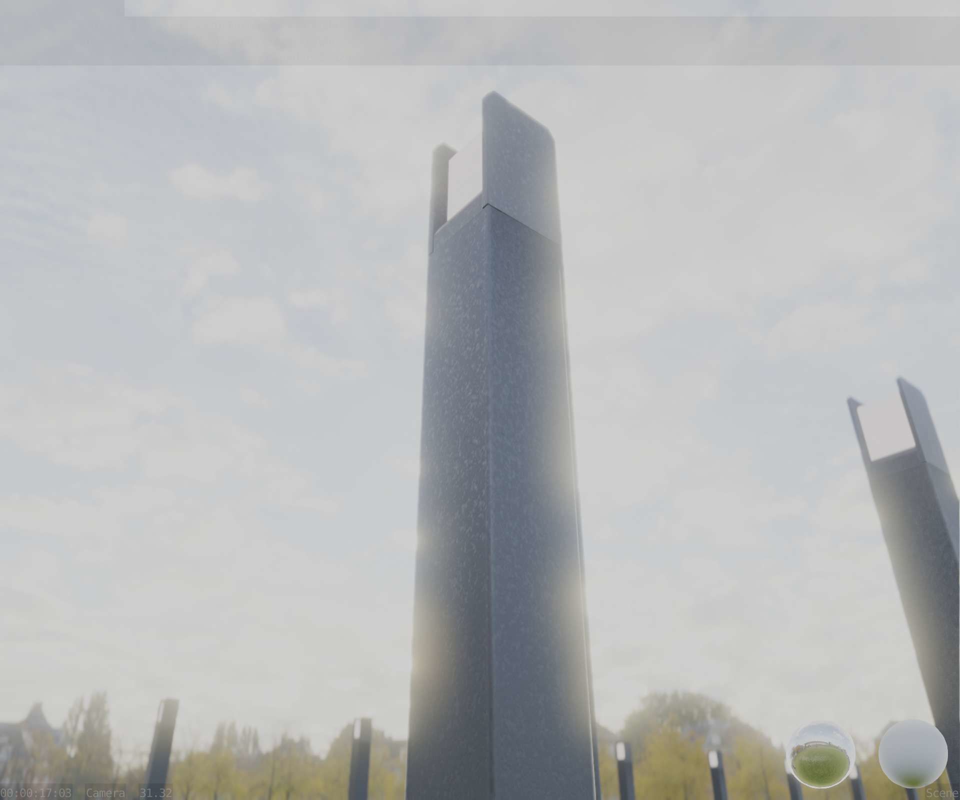 Street Light 8 Bollard 900mm Basic Version 4 Low-poly 3D model_31