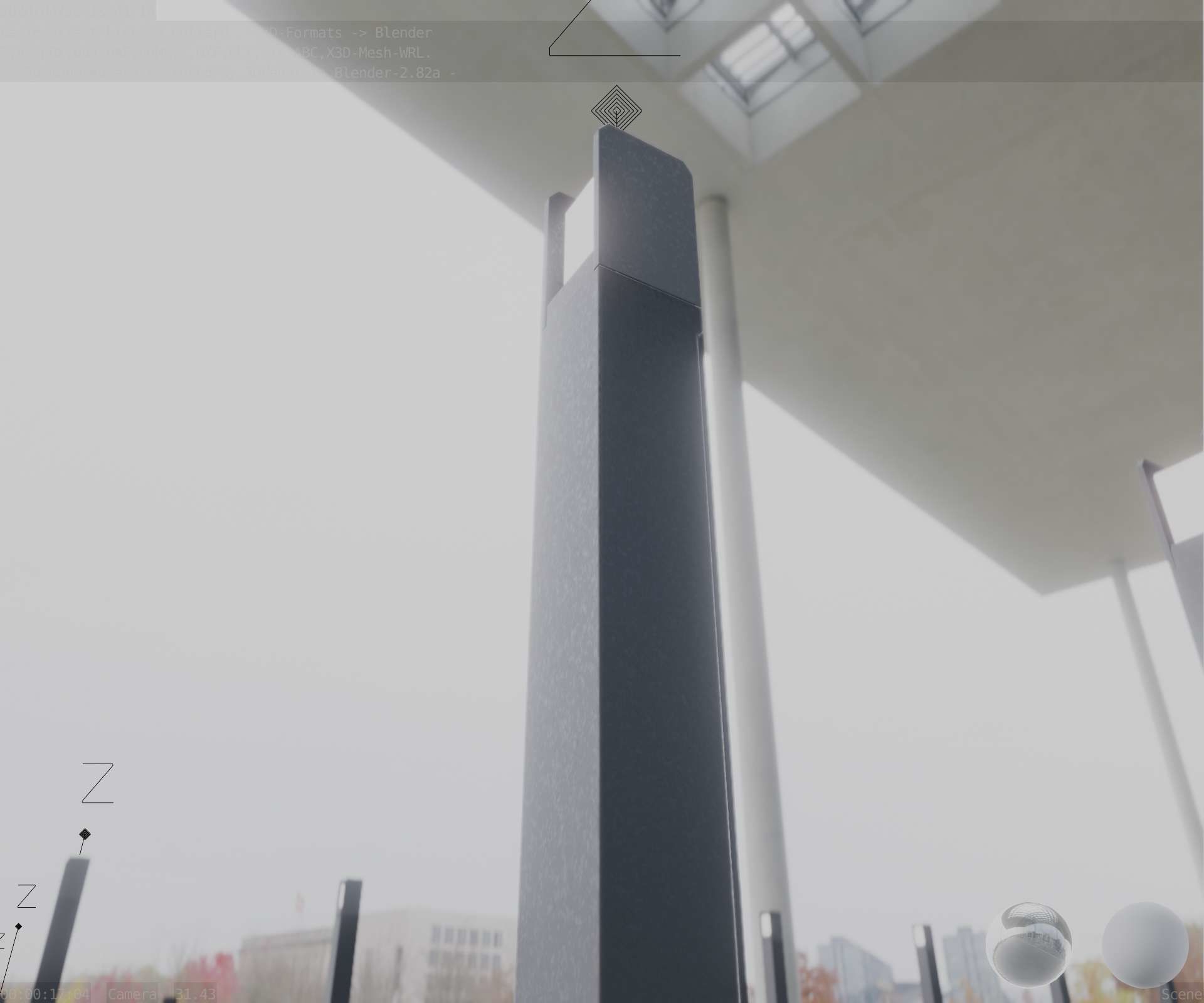 Street Light 8 Bollard 900mm Basic Version 4 Low-poly 3D model_32