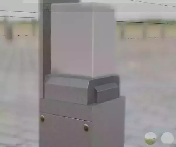 Street Light 8 Bollard 350 mm Basic Version 2 Low-poly 3D model