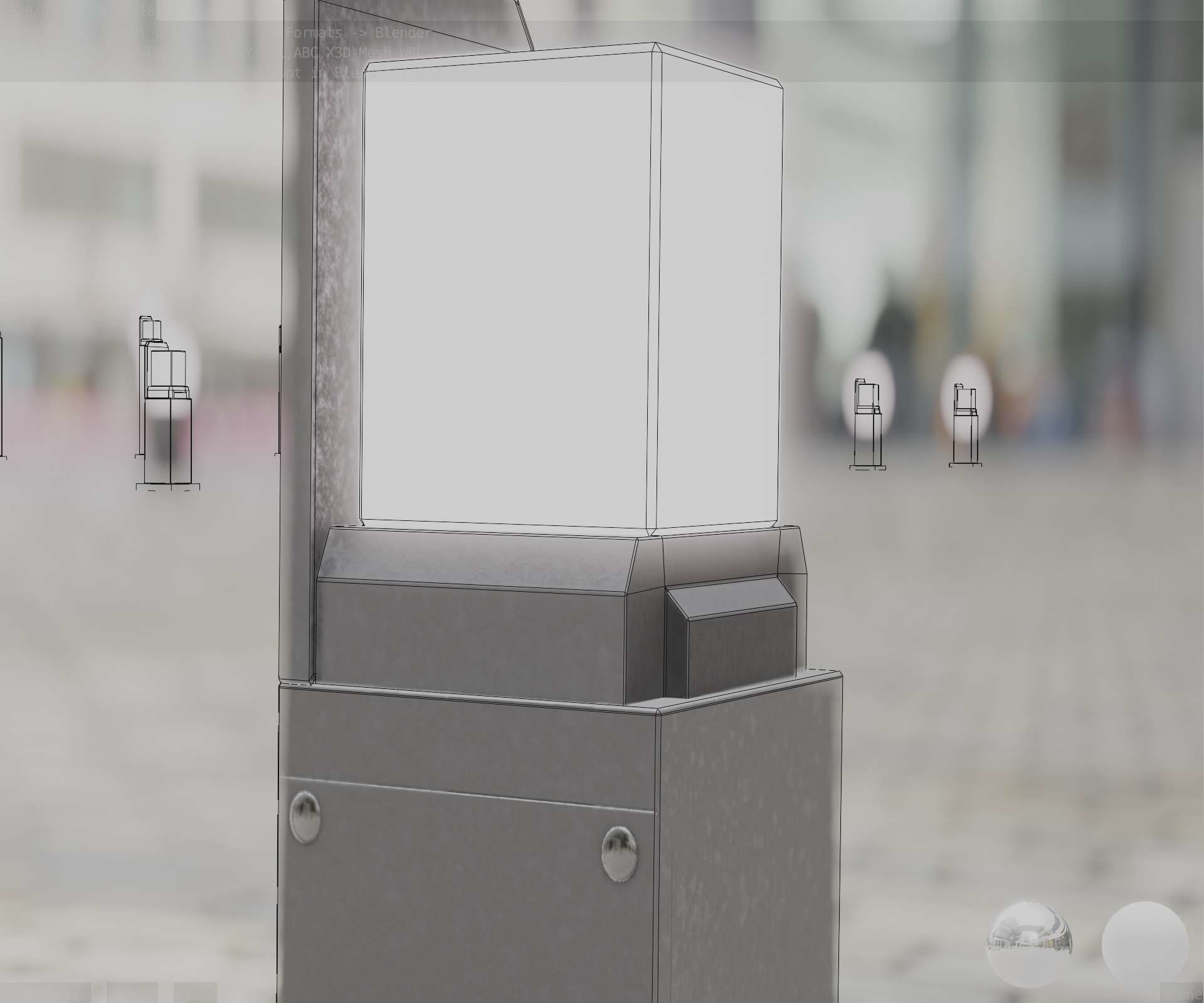 Street Light 8 Bollard 350 mm Basic Version 2 Low-poly 3D model_35