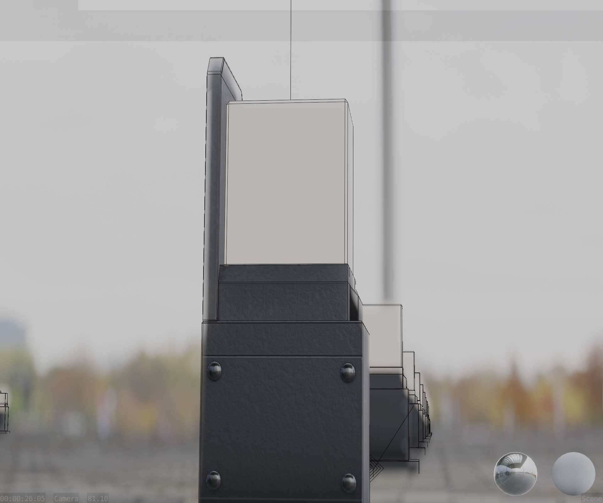 Street Light 8 Bollard 350 mm Basic Version 2 Low-poly 3D model_31