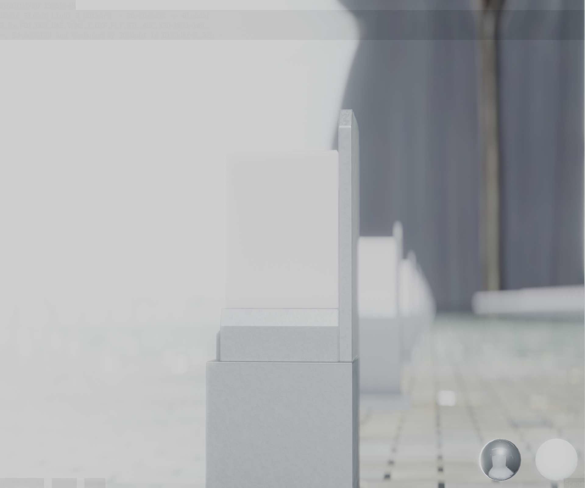 Street Light 8 Bollard 350 mm Basic Version 2 Low-poly 3D model_7