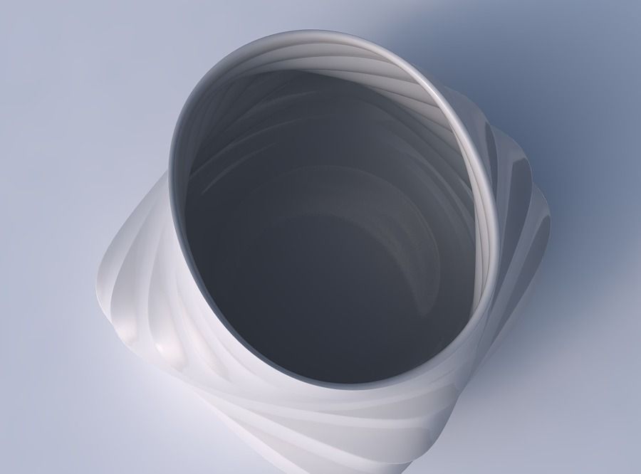 Bowl twisted elipse with curved horizontal sections 3D print model_2