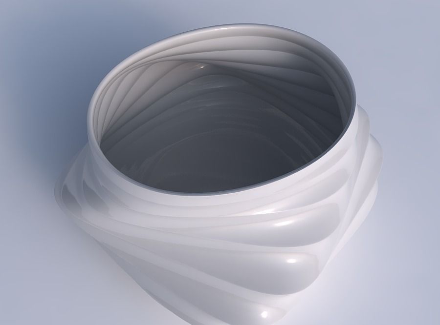 Bowl twisted elipse with curved horizontal sections 3D print model_1
