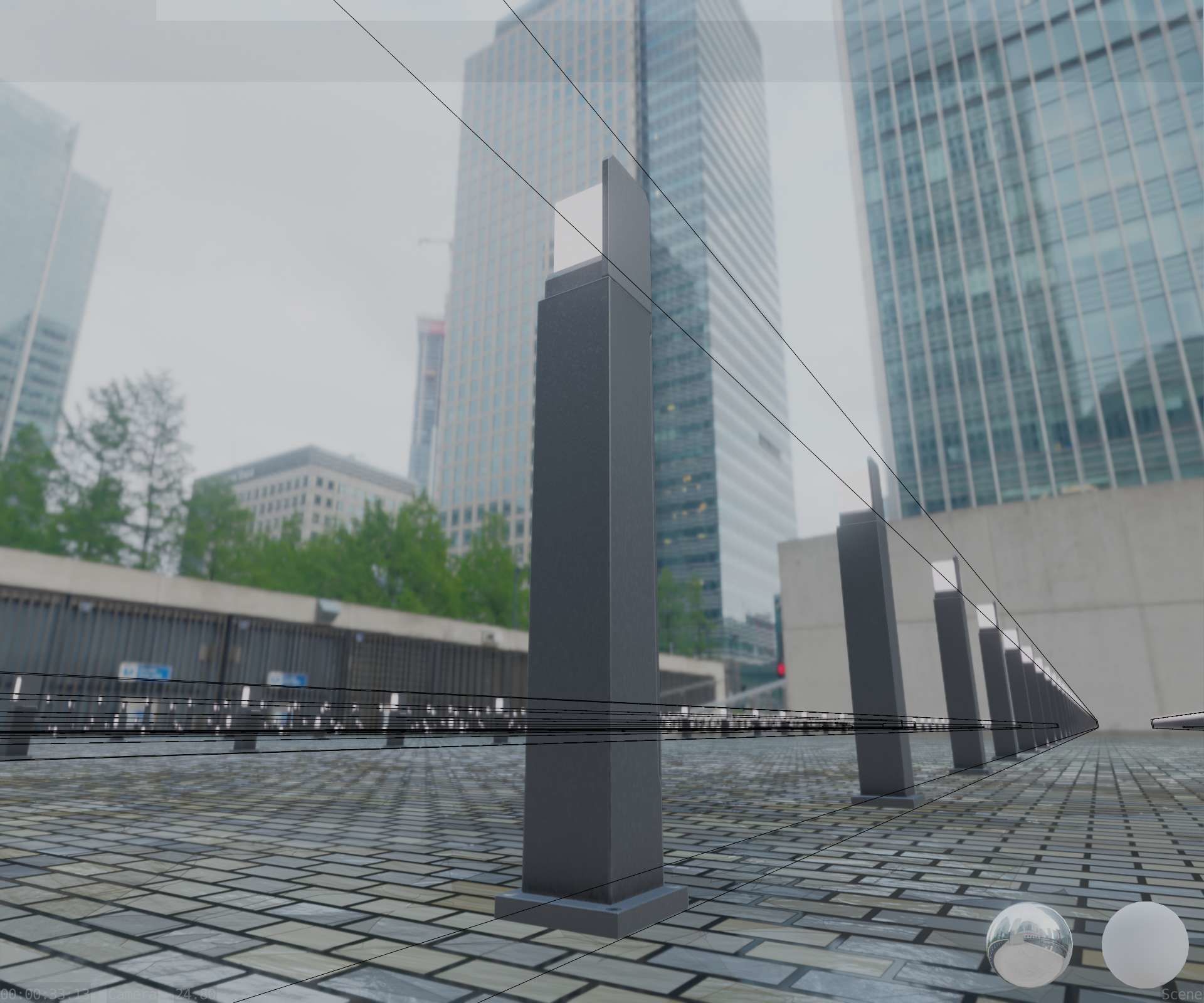 Street Light 8 Bollard 900 mm Basic Version 2 Low-poly 3D model_25
