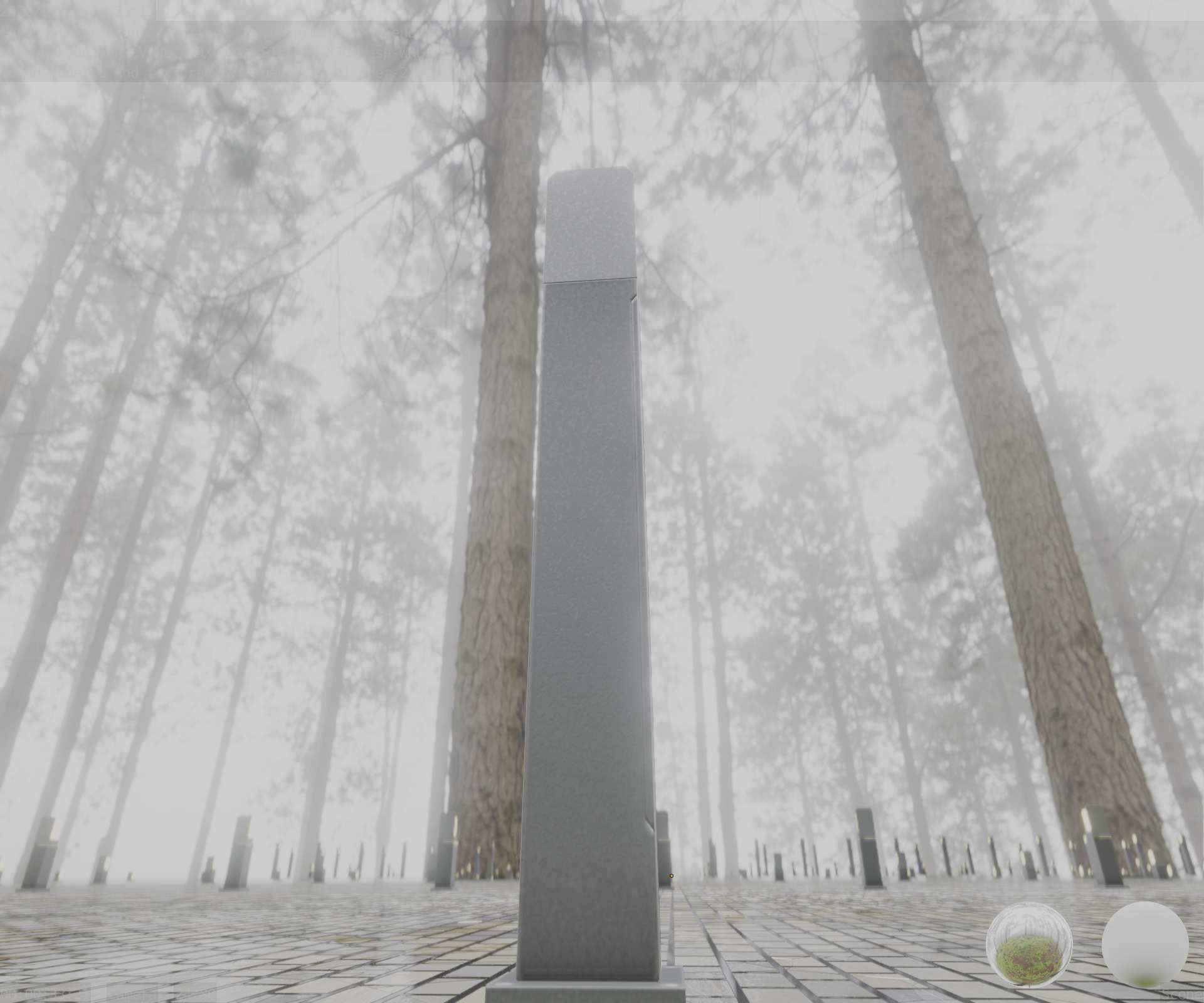Street Light 8 Bollard 900 mm Basic Version 2 Low-poly 3D model_33