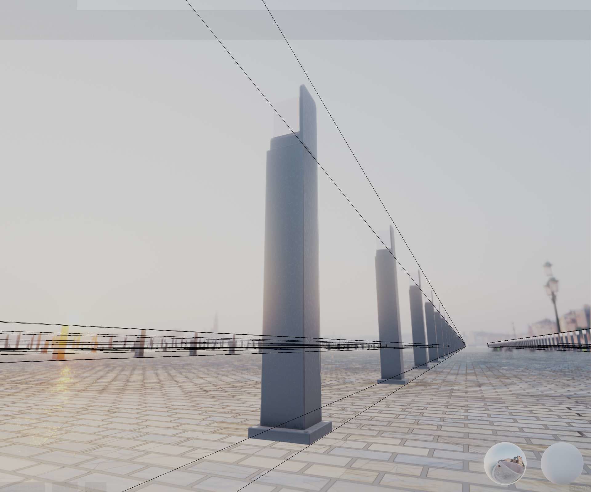 Street Light 8 Bollard 900 mm Basic Version 2 Low-poly 3D model_24