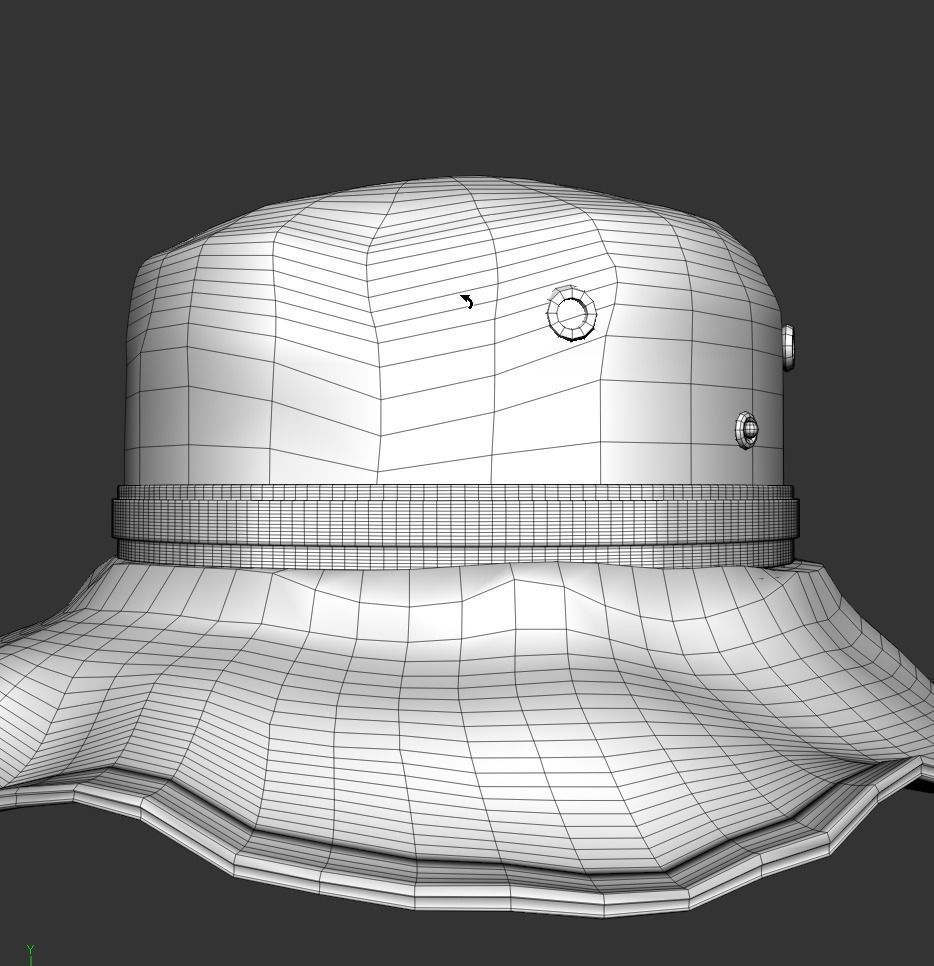 The Safari Hat Package 3D model_6