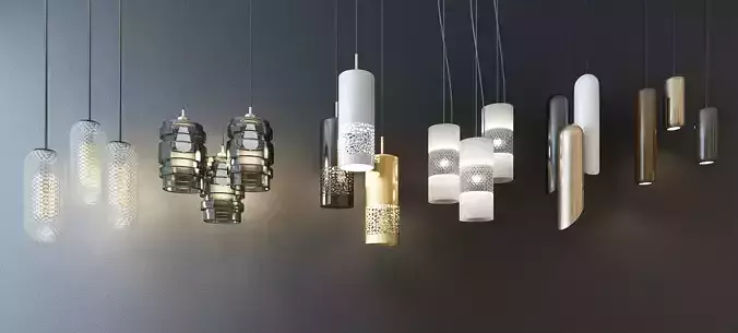 lamp droplight Low-poly 3D model