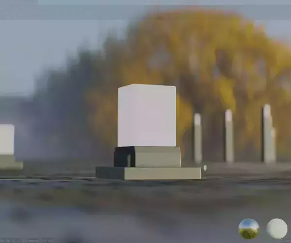 Street Light 8 Bollard 200mm Basic Version 3 Low-poly 3D model