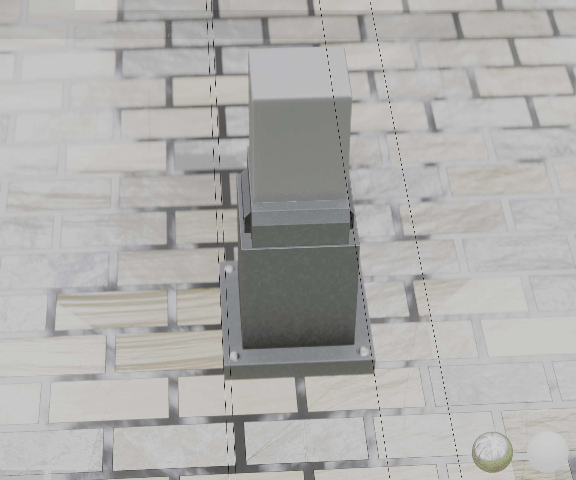 Street Light 8 Bollard 350mm Basic Version 3 Low-poly 3D model_71