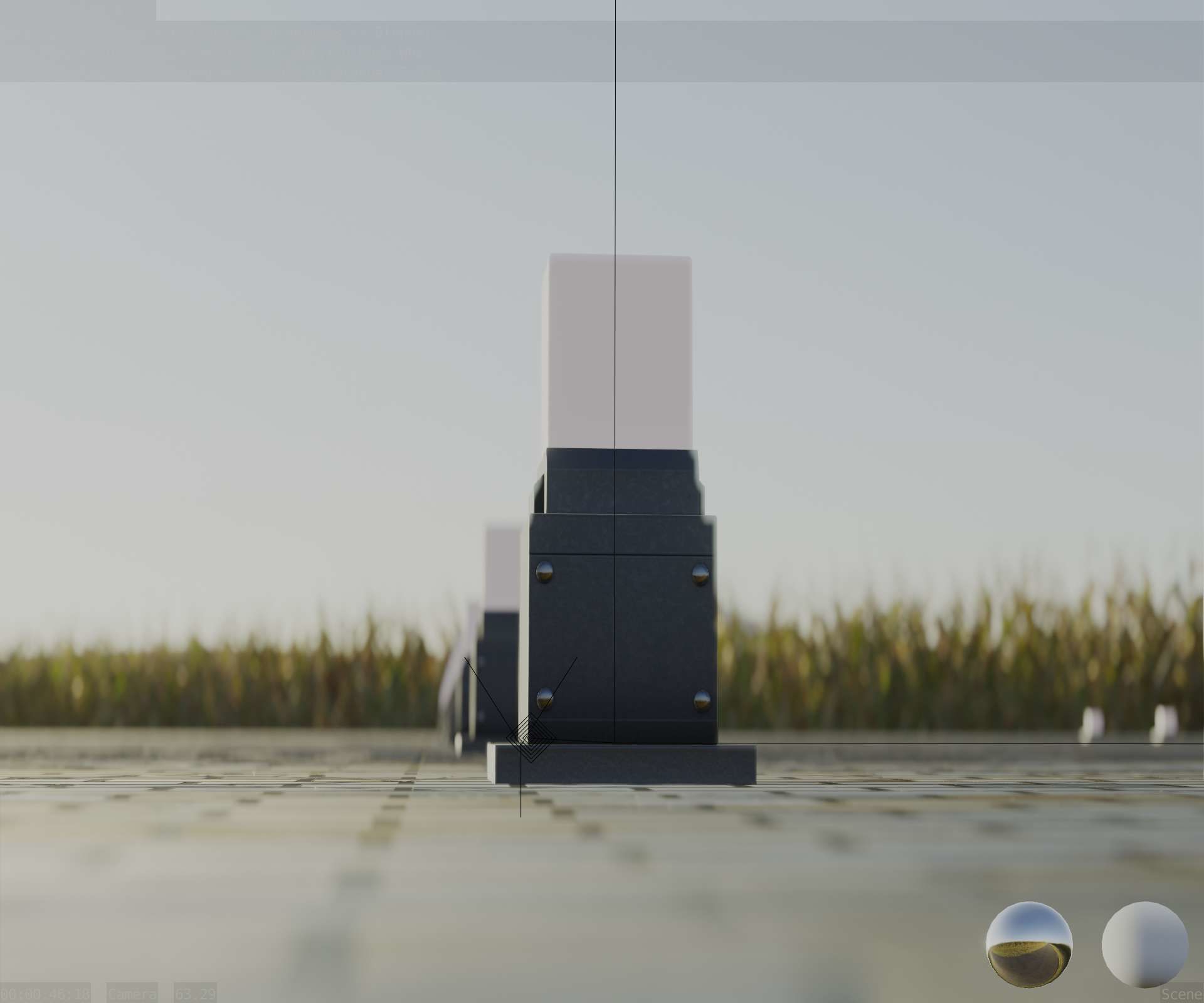 Street Light 8 Bollard 350mm Basic Version 3 Low-poly 3D model_35