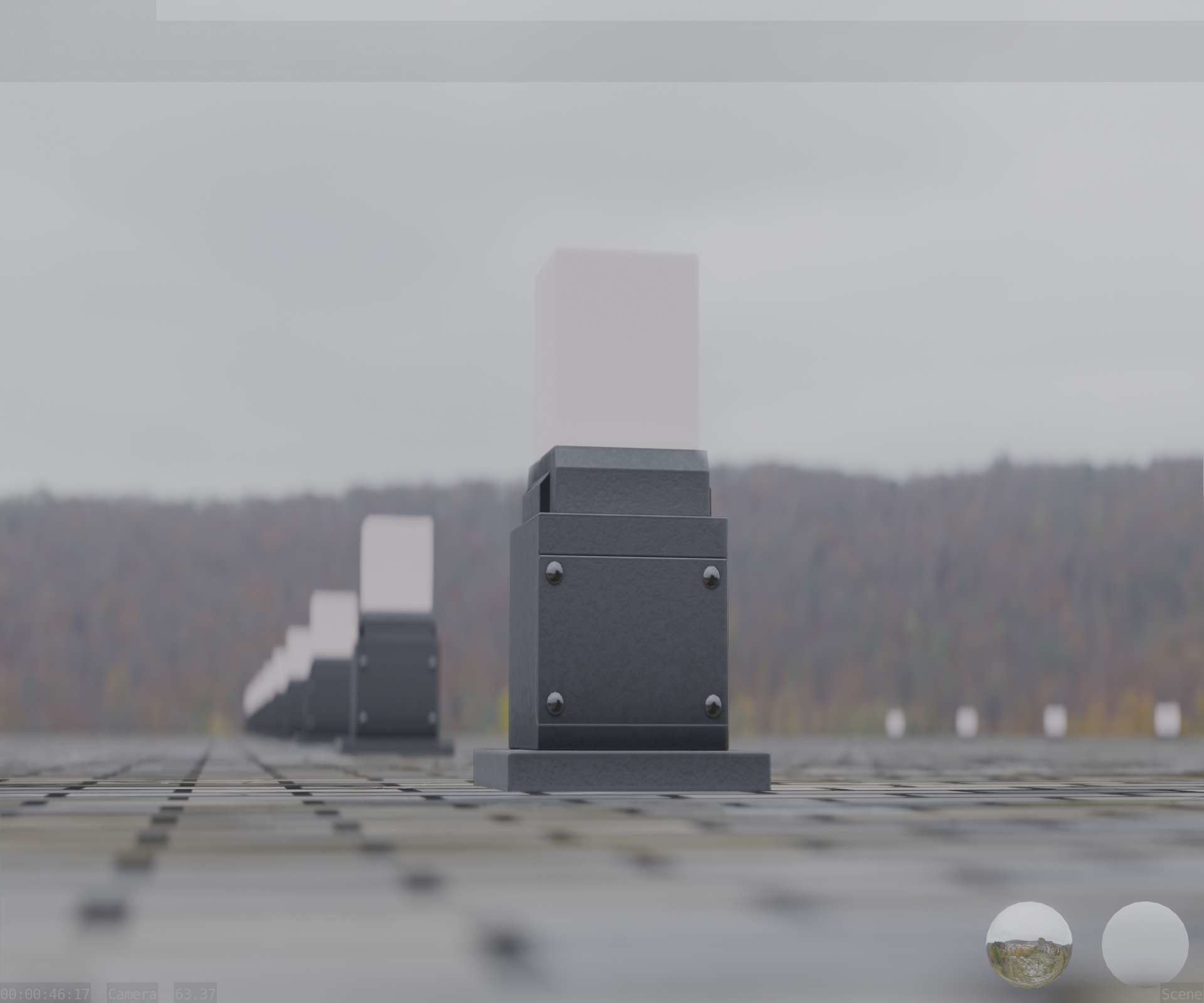 Street Light 8 Bollard 350mm Basic Version 3 Low-poly 3D model_34