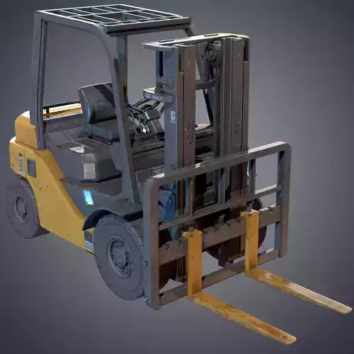 Industrial Forklift Low-poly 3D model