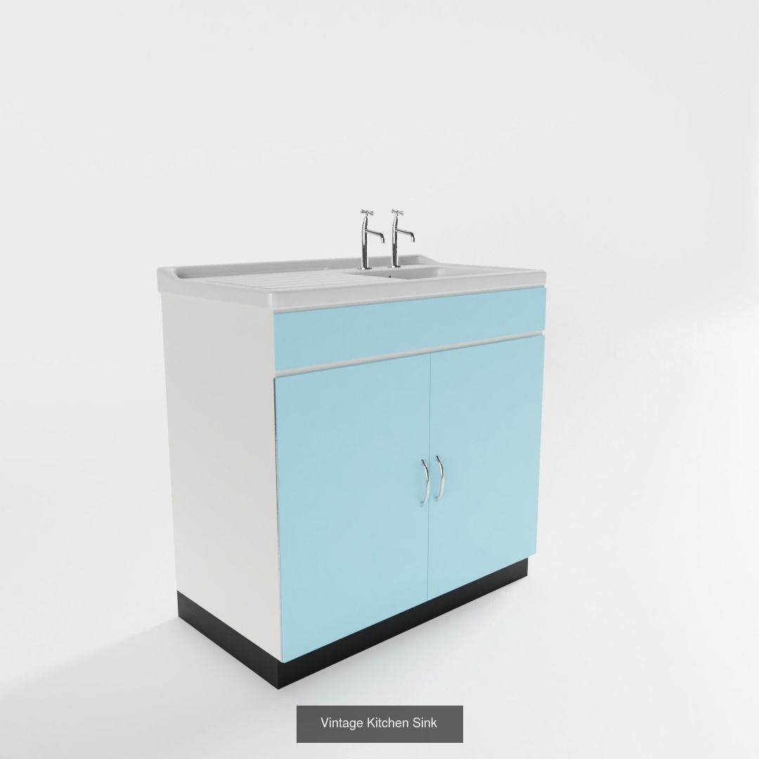 Vintage Kitchen 3D Model Collection_3