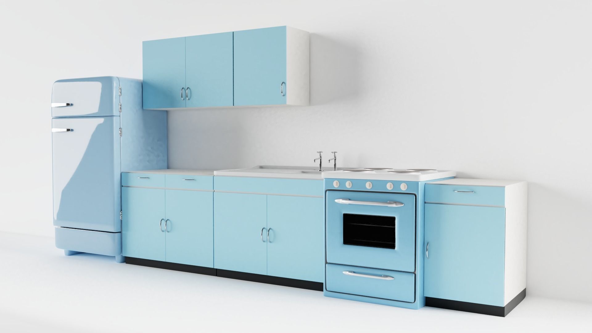 Vintage Kitchen 3D Model Collection_2