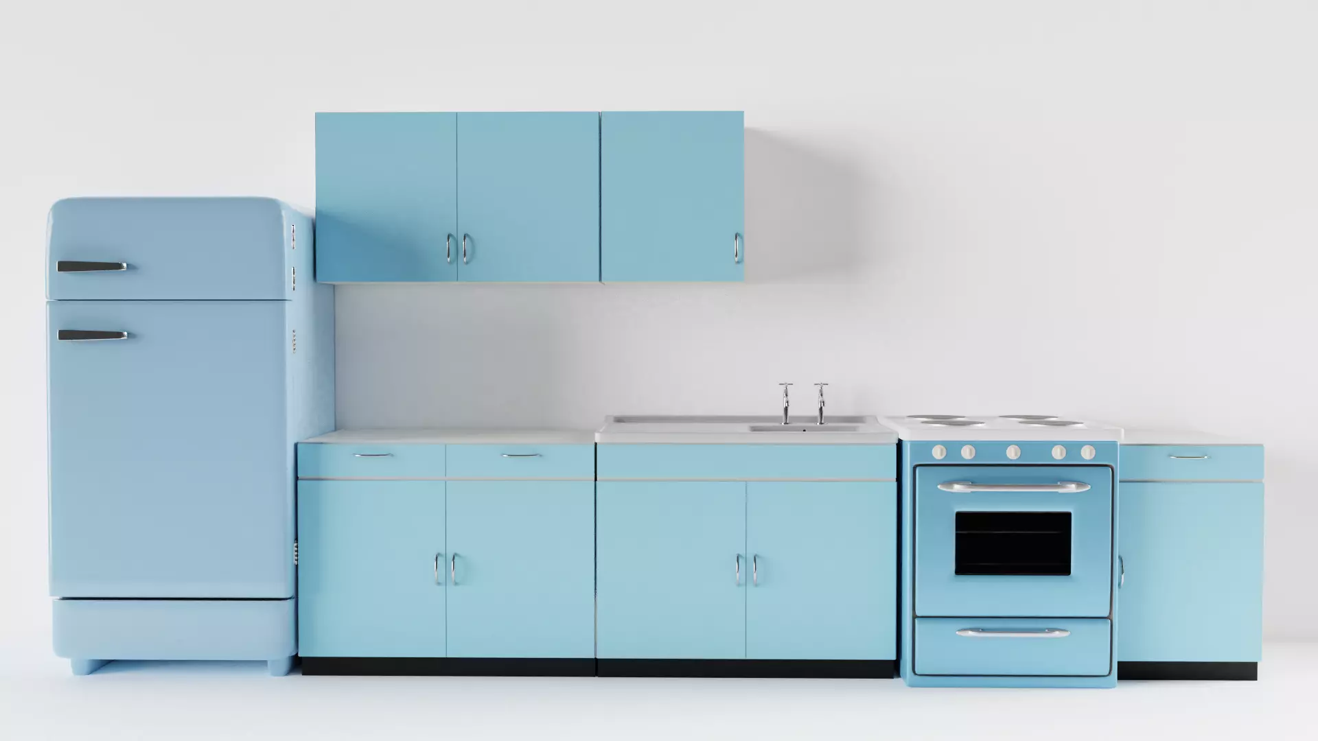 Vintage Kitchen 3D Model Collection_0