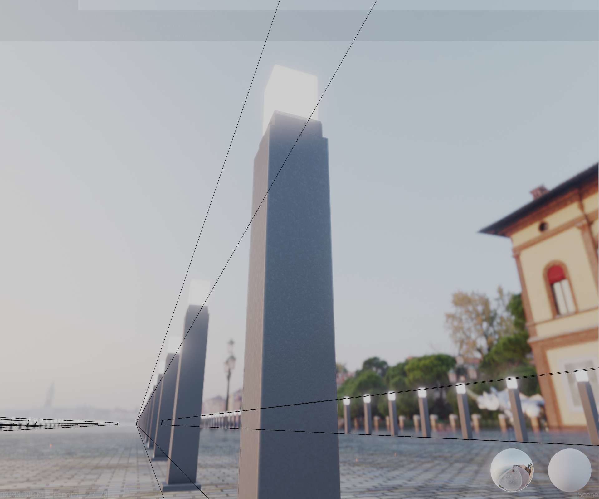 Street Light 8 Bollard 900mm Basic Version 3 Low-poly 3D model_93