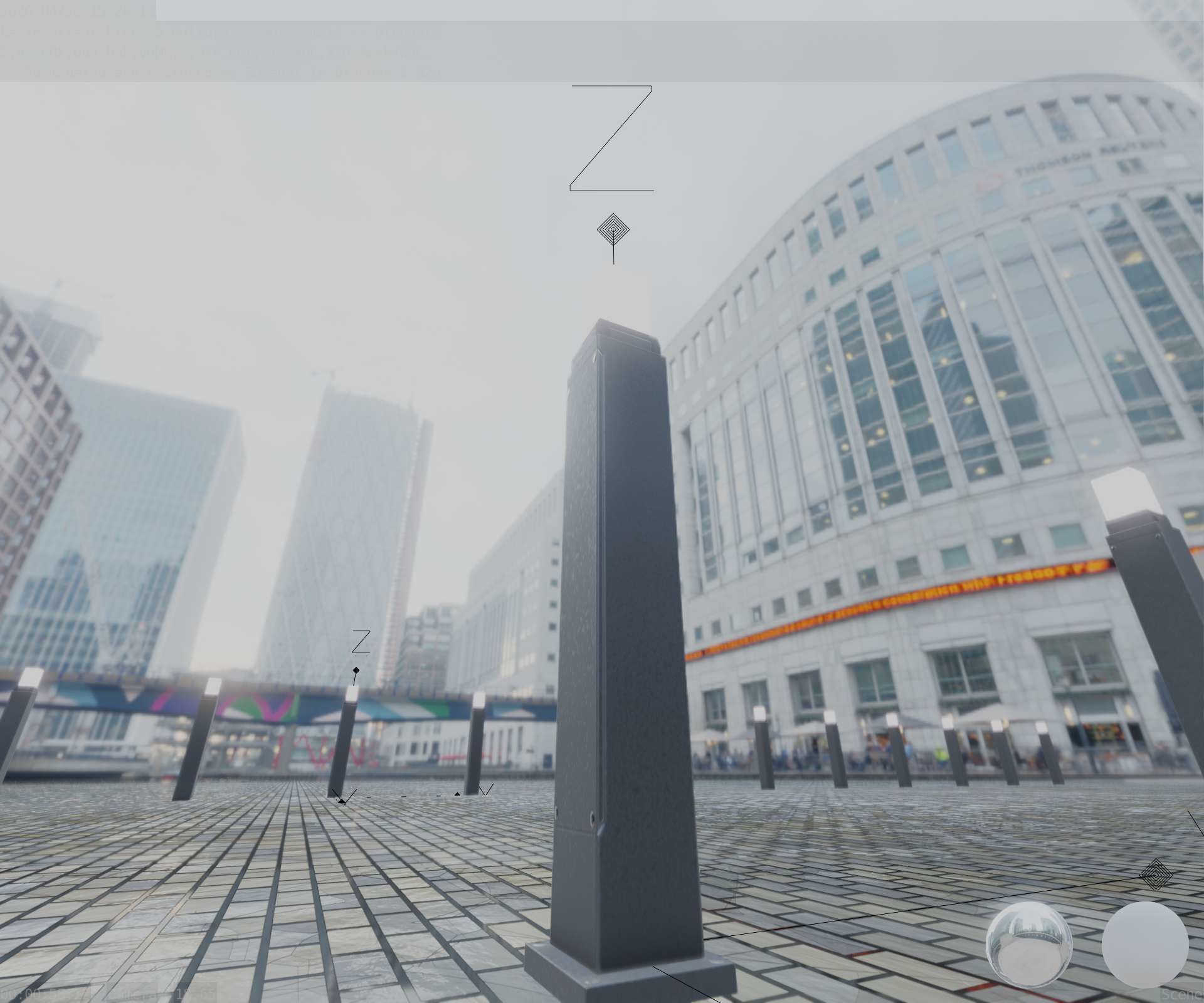 Street Light 8 Bollard 900mm Basic Version 3 Low-poly 3D model_32