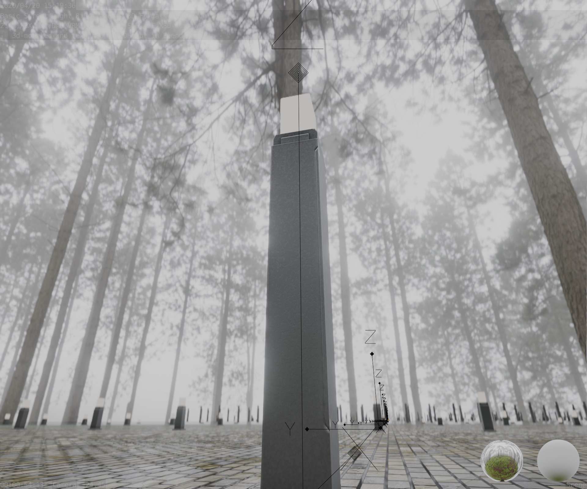 Street Light 8 Bollard 900mm Basic Version 3 Low-poly 3D model_9