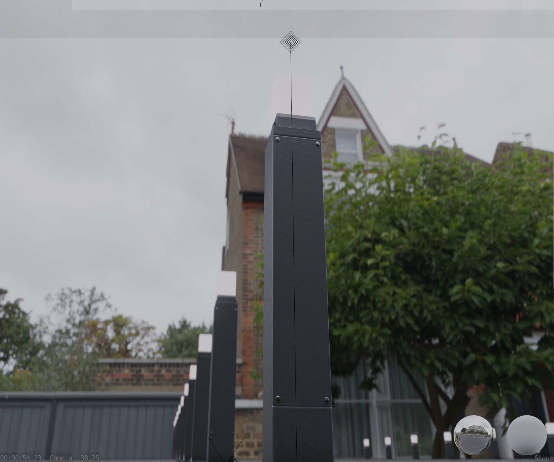 Street Light 8 Bollard 900mm Basic Version 3 Low-poly 3D model_19