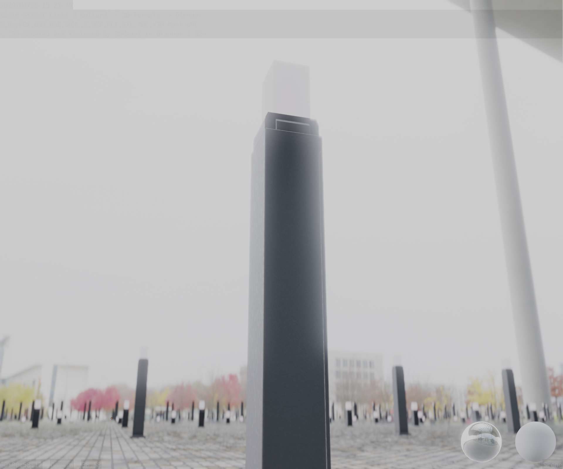 Street Light 8 Bollard 900mm Basic Version 6 Low-poly 3D model_10