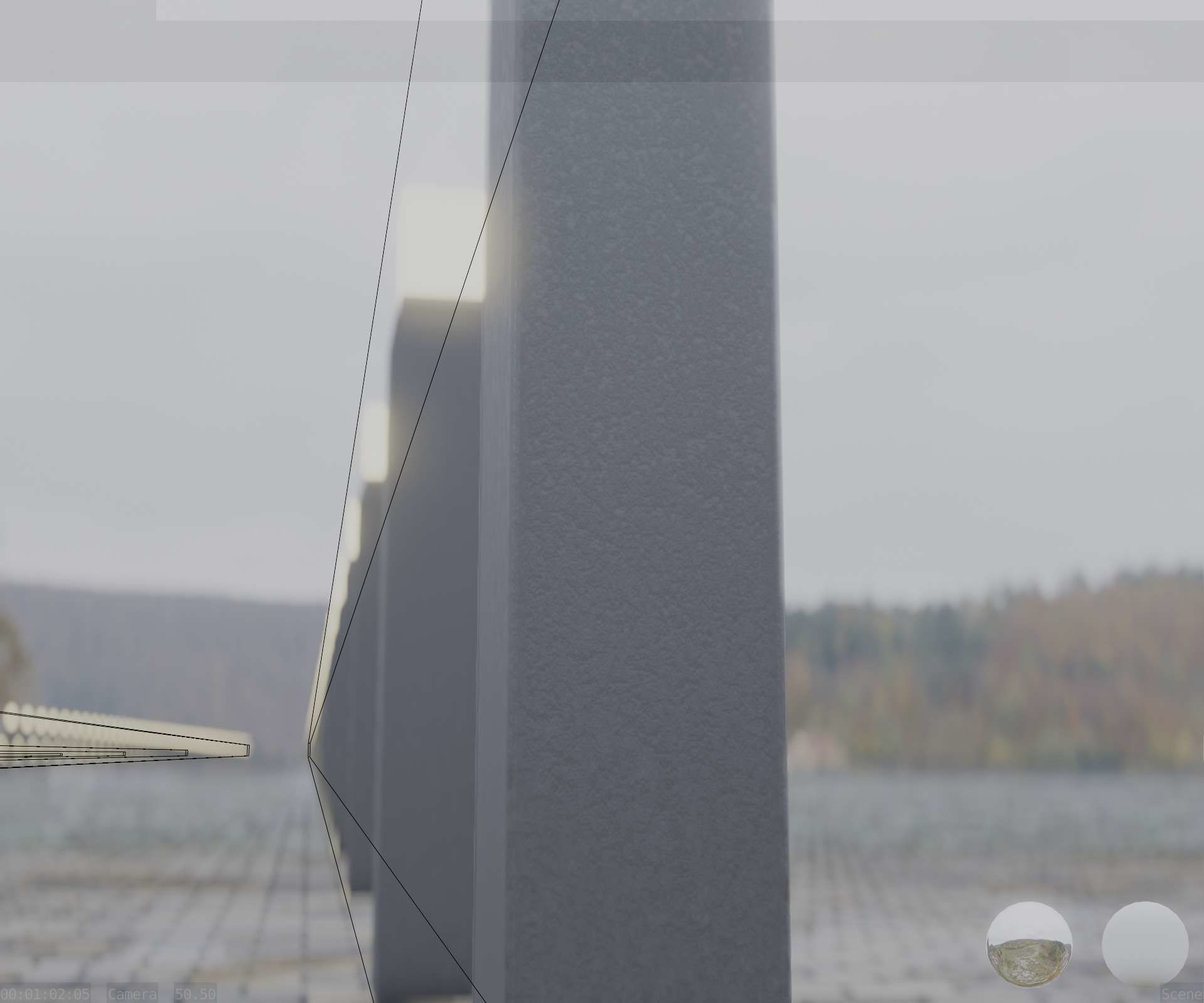 Street Light 8 Bollard 900mm Basic Version 6 Low-poly 3D model_98