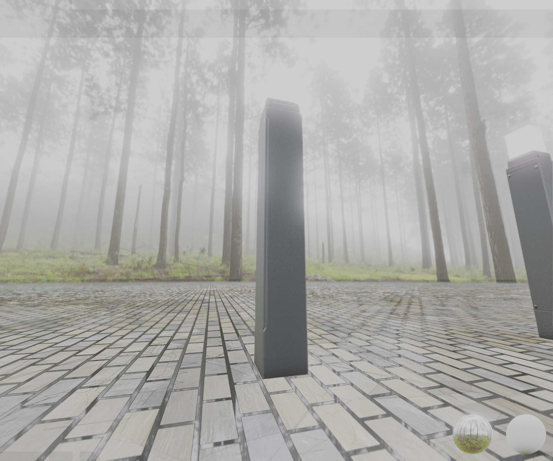 Street Light 8 Bollard 900mm Basic Version 6 Low-poly 3D model_40