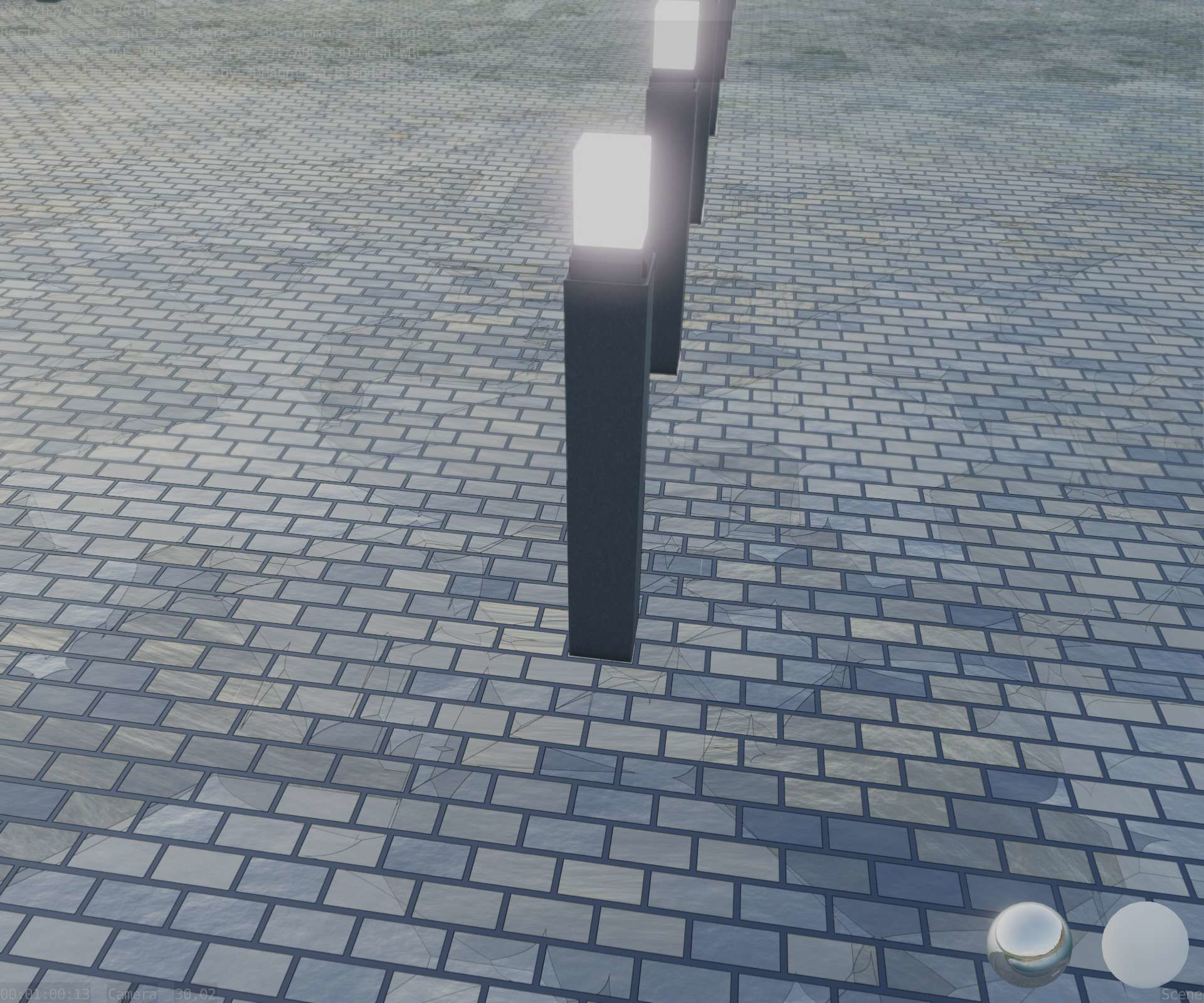 Street Light 8 Bollard 900mm Basic Version 6 Low-poly 3D model_53