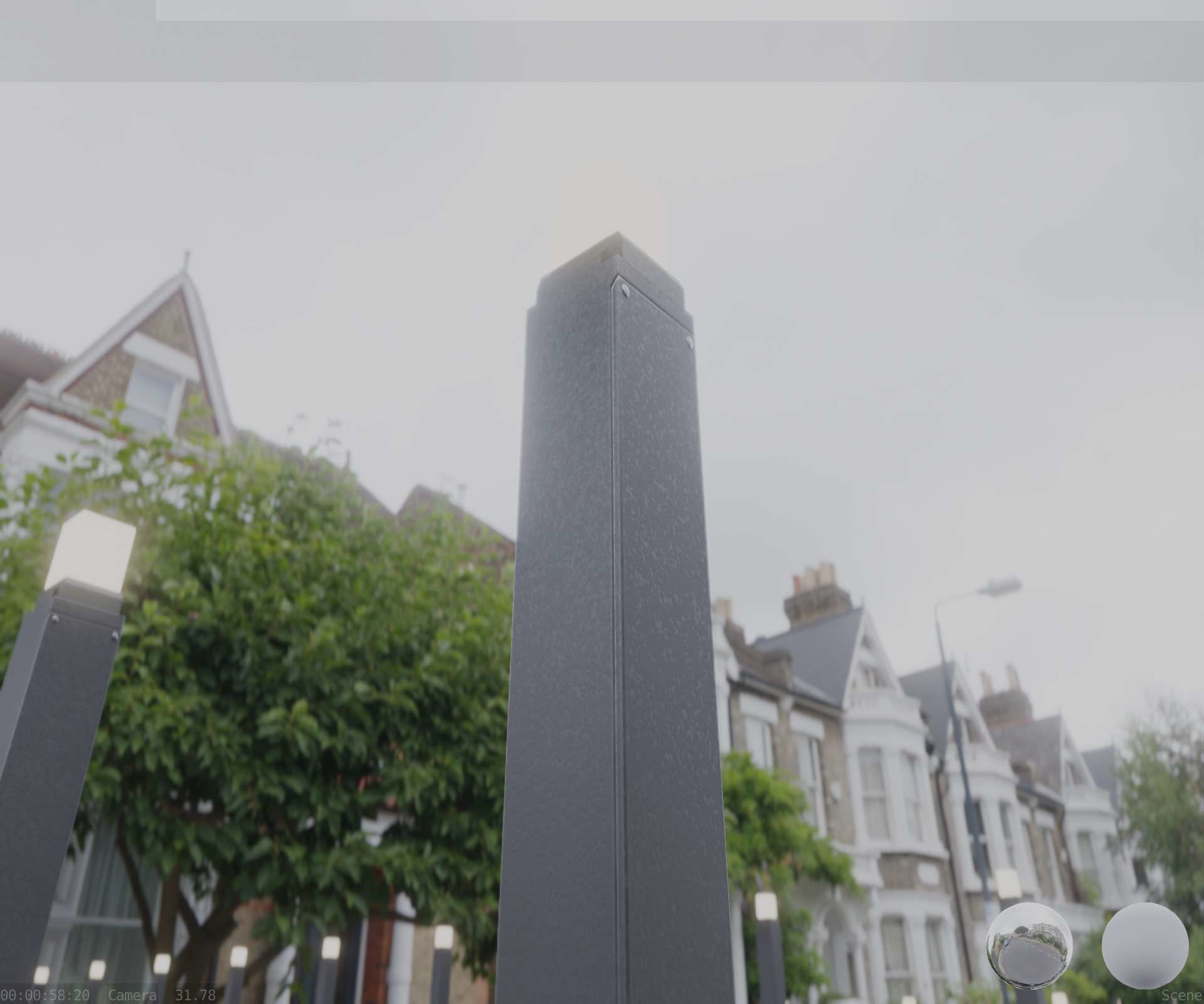Street Light 8 Bollard 900mm Basic Version 6 Low-poly 3D model_19