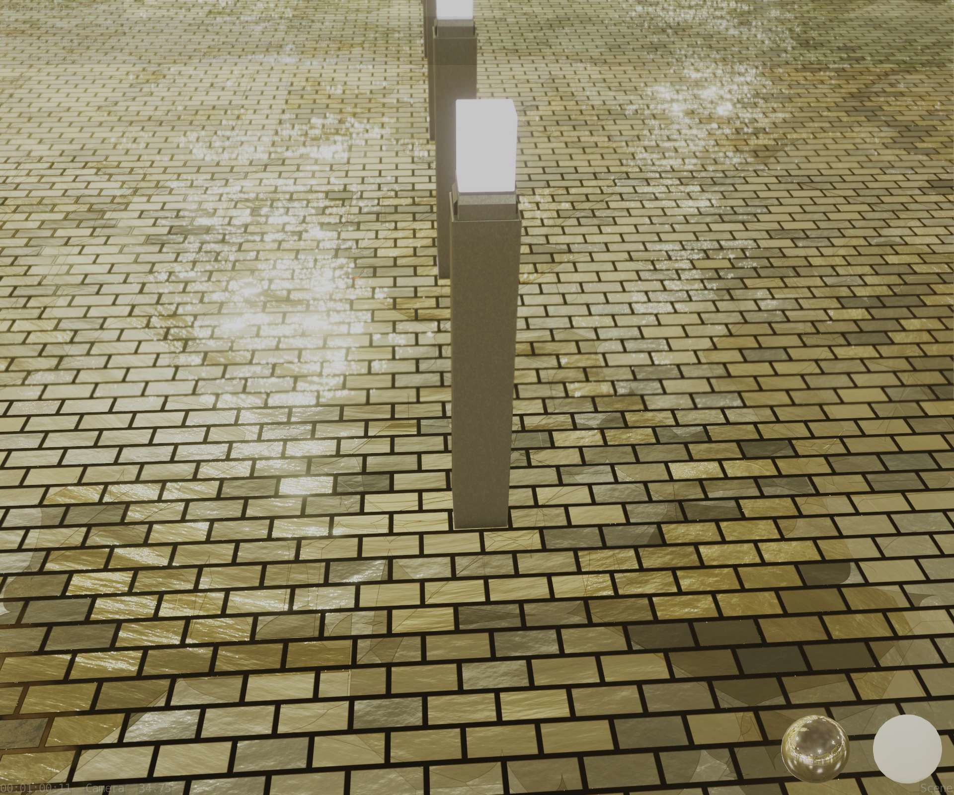 Street Light 8 Bollard 900mm Basic Version 6 Low-poly 3D model_51