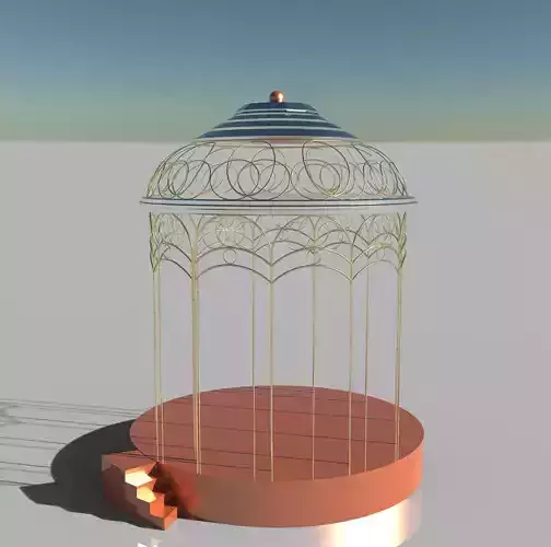 3D Hobbit home  Low-poly 3D model