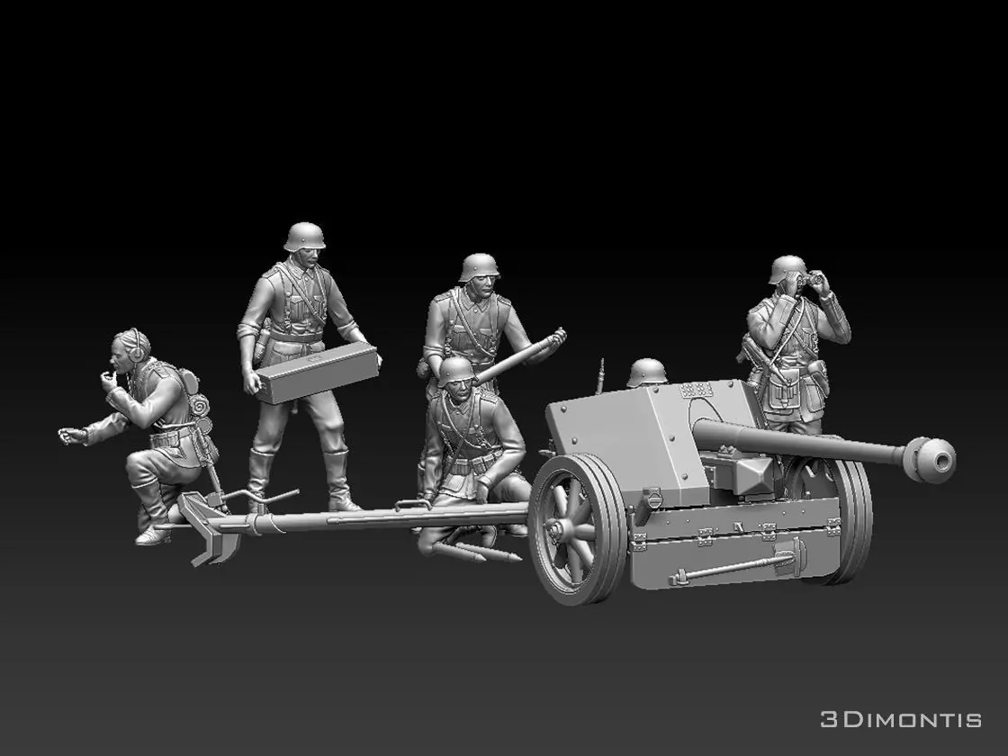 German artillery 3D print model_0