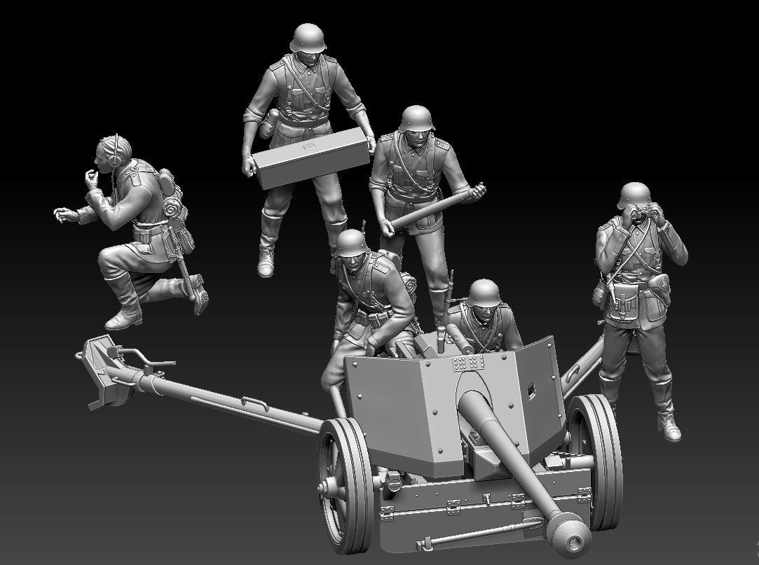 German artillery 3D print model_7