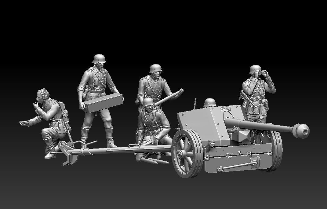 German artillery 3D print model_17