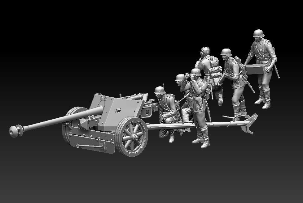 German artillery 3D print model_32