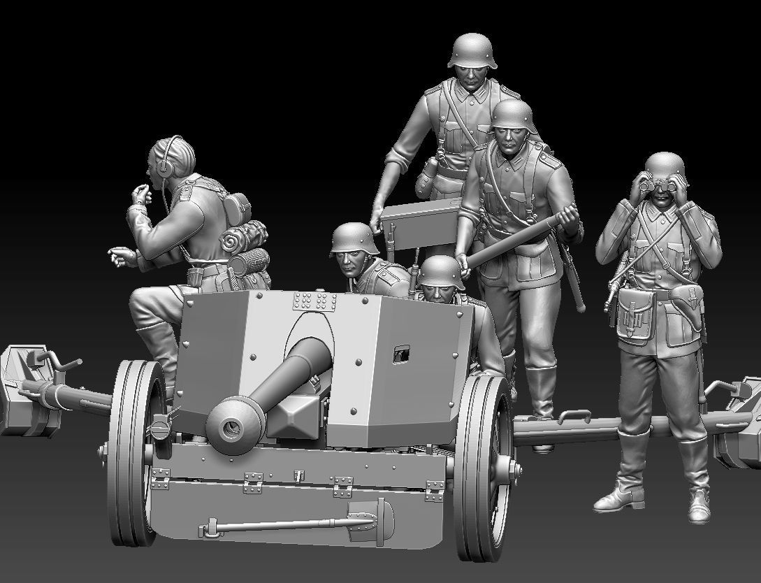 German artillery 3D print model_31