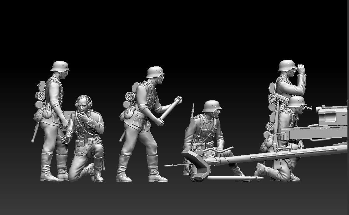 German artillery 3D print model_10