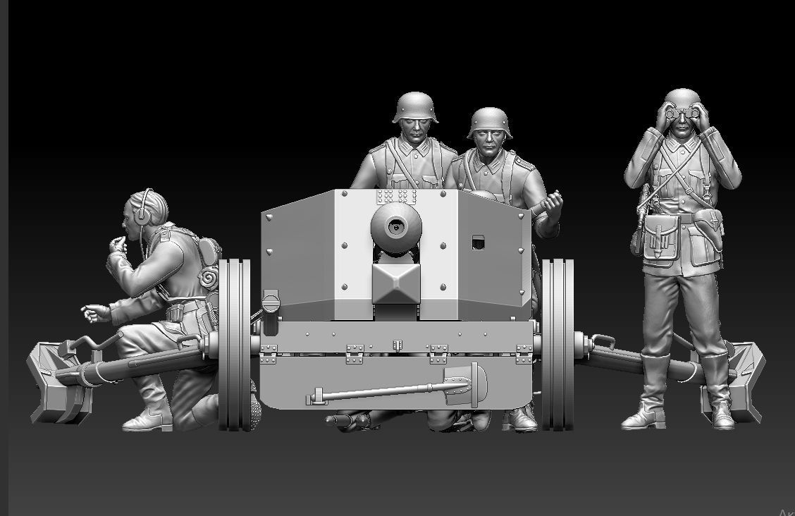German artillery 3D print model_11